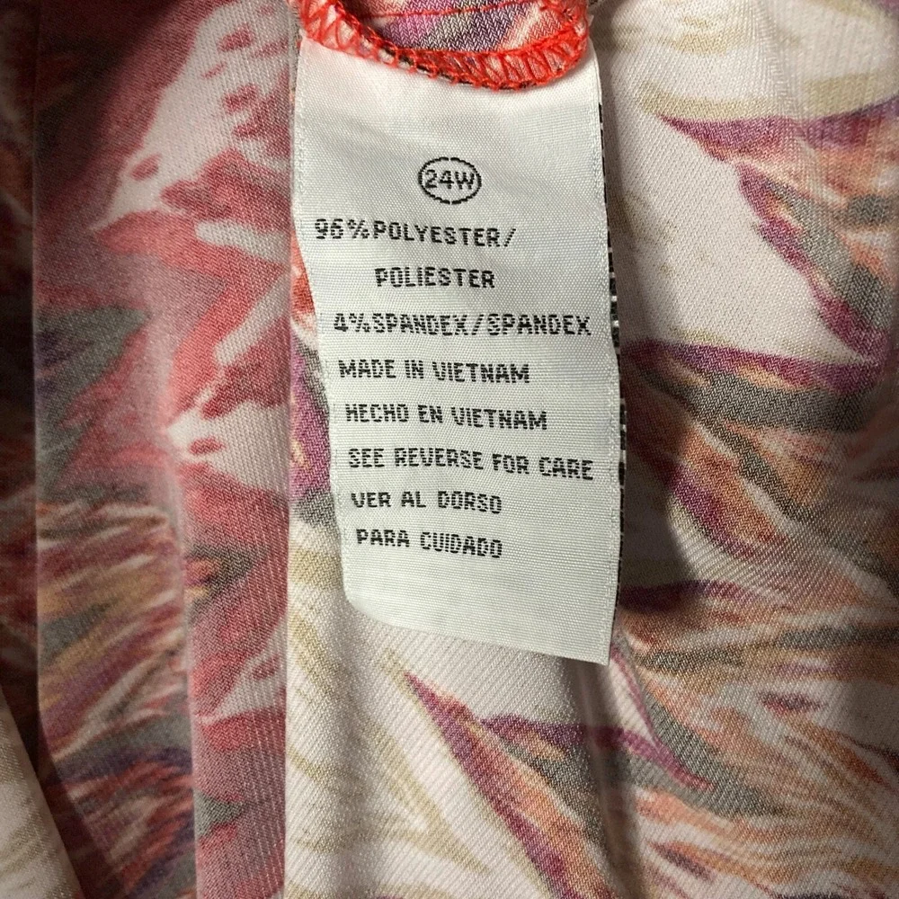 VTG Shelby Palmer Blouson Chevron Maxi Dress Womens 24 24W Plus Maximalist $89